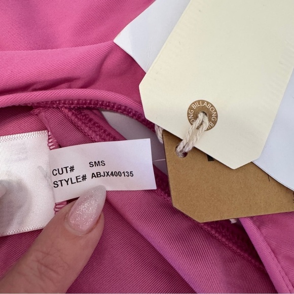 Billabong Sol Searcher Lowrider Bikini Bottoms Berry Pink M NWT Rare Sample - Picture 8 of 11